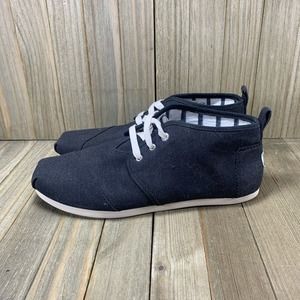 Toms | Shoes | Toms Bota Black Canvas Boots Womens Size 9 